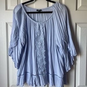 Light Blue Flowy Blouse